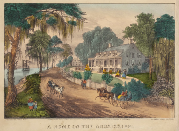 A Home on the Mississippi, 1871. Creators: Nathaniel Currier, James Merritt Ives.