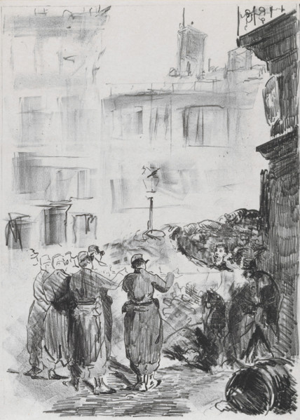 La Barricade, 1871. Creator: Edouard Manet.