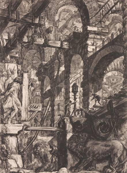 The Lion Bas-Reliefs, 1761. Creator: Giovanni Battista Piranesi.