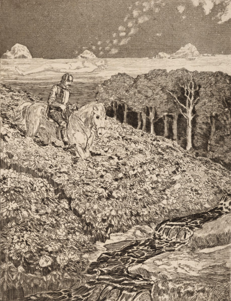 Traumweg (Off in a Dream), plate 35, 1915. Creator: Max Klinger.