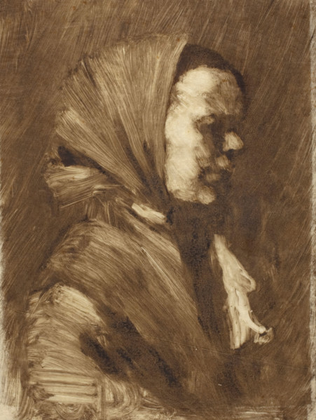 Woman in Scarf, about 1895. Creator: William Merritt Chase.