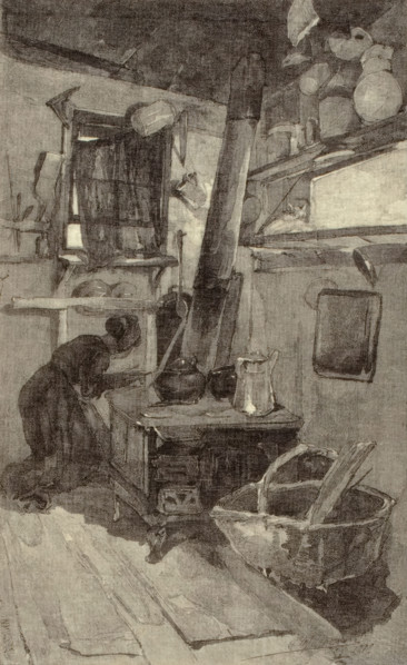 Long Island Kitchen, about 1879. Creator: William Rickarby Miller.