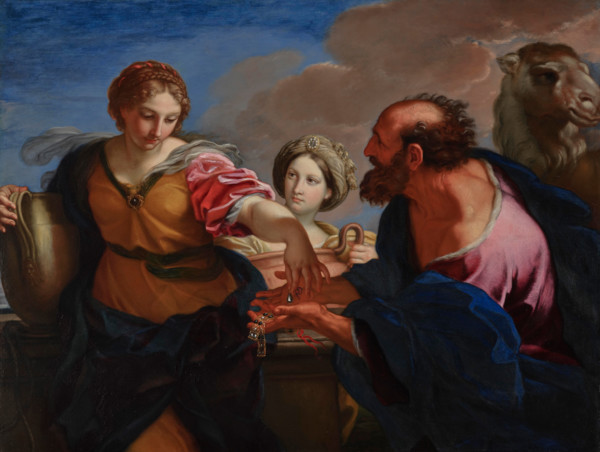 Rebecca and Eliezer at the Well, about 1655-1657. Creator: Carlo Maratti.