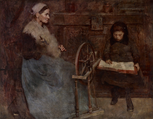 La lecture (The Reading Lesson), about 1892. Creator: Frank Edwin Scott.