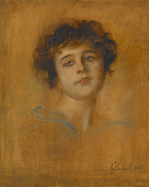Portrait of a Young Woman, 1876. Creator: Franz von Lenbach.