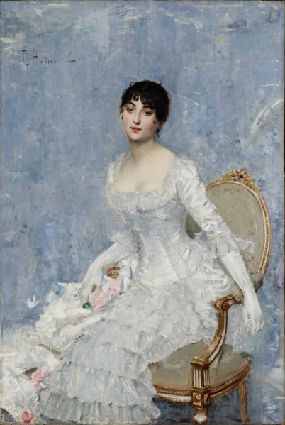 Young Lady in White, about 1880. Creator: Paul Helleu.