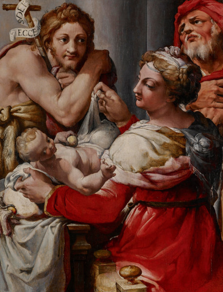 The Holy Family with Saint John the Baptist, about 1550-1560. Creator: Nosadella.
