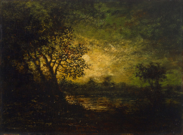 Moonlight, about 1883-1893. Creator: Ralph Blakelock.