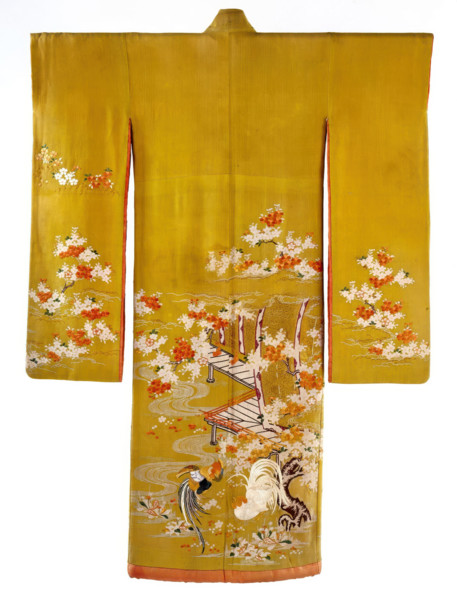 Young Woman's Garment, Kimono (Furisode), 19th century. Creator: Unknown.