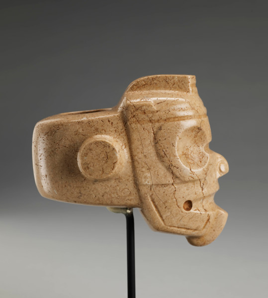 Mace Head in form of Tlaloc, 100 B.C.E - 500 C.E.. Creator: Unknown.