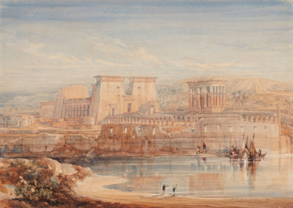 Philae: A View of the Temples from the South, 1839. Creator: David Roberts.