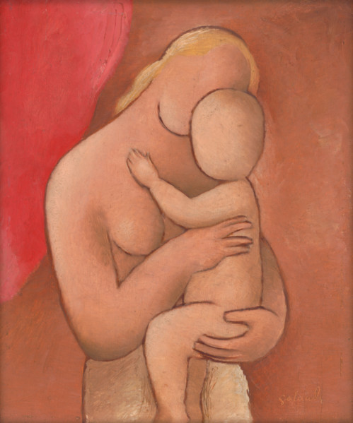 Mother with Child, around 1934. Creator: Mikulas Galanda.