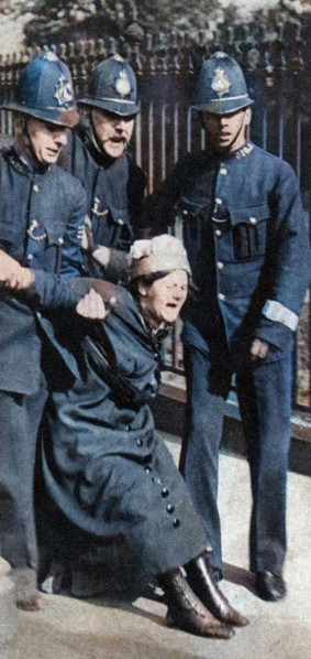 A suffragette being arrested, c1910s (1935).  Creator: Unknown.