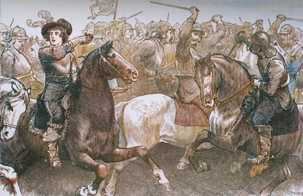'Prince Rupert at Edgehill', 23 October 1642, (c1880). Creator: Unknown.