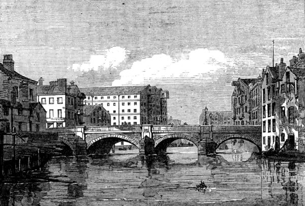 The Old Bridge at Leeds, 1873. Creator: Unknown.