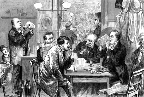 A white-beer room, Berlin, 1873. Creator: Unknown.