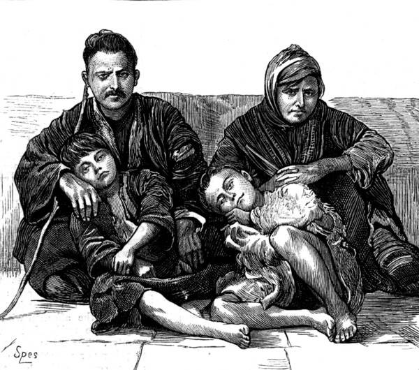 The Nations of Western Asia: Poor Kurd family, 1873.  Creator: Unknown.