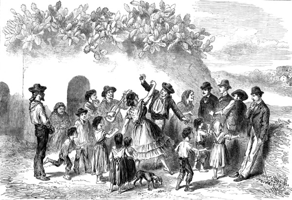 Sketches in Spain: the Gipsies' Quarter, Granada, 1873. Creator: Unknown.