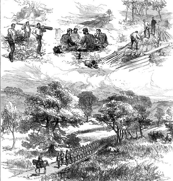 The Autumn Campaign on Cannock Chase, 1873. Creator: Unknown.