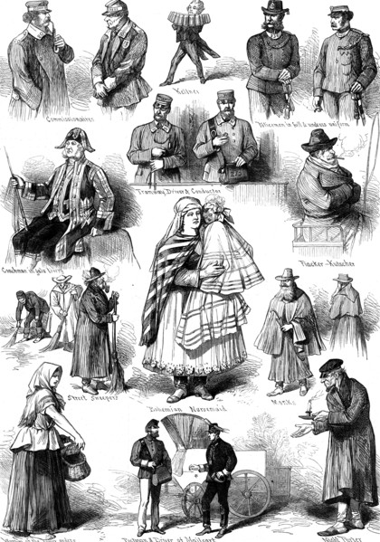 Types of Viennese life, 1873. Creator: Unknown.