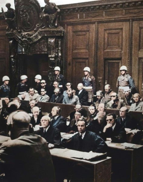 Nuremberg war crimes trial, Germany, 1946. Between 20 November 1945 and 1 October 1946 the 24