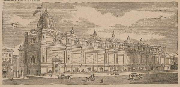 Madame Tussaud's, late 19th century. Illustration of the exterior of Baker Street Station in