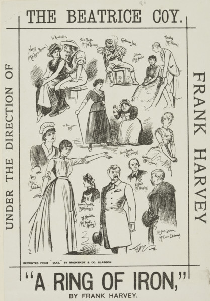 A Ring of Iron, late 19th century. 'In Australia - Nancy (Miss Eyre Robson), Sam Thorpe (Mr. T. W.
