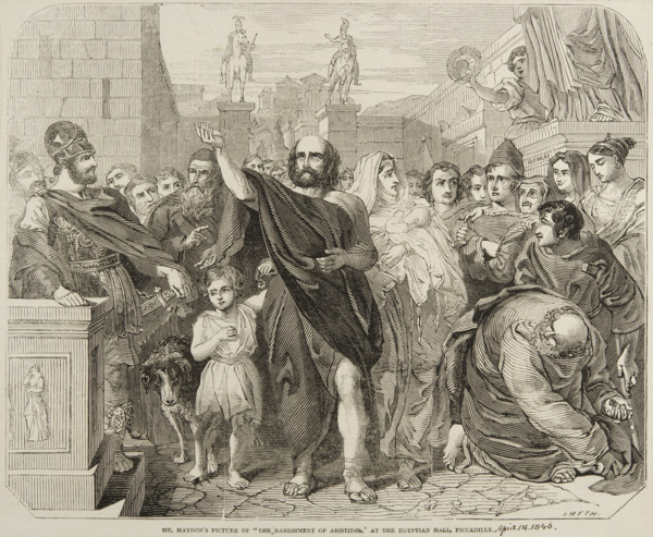 Mr Haydon's picture of "The Banishment of Aristides" at the Egyptian Hall, Piccadilly, 1846.