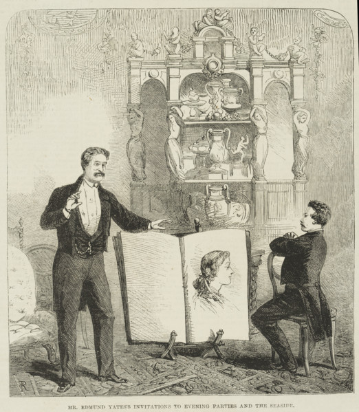 Mr Edmund Yates' Invitations to Evening Parties and the Seaside, 1863. Edmund Yates was a British