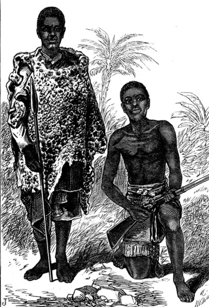 The War on the Gold Coast: Ashantees, 1873. Engraving 'copied from photographs lent us by Mr. James