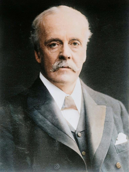 A.J. Balfour, between c1910 and c1915. Shows Arthur Jones Balfour, 1st Earl of Balfour (1848-1930),