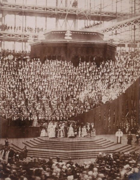 'The Opening Ceremony', Crystal Palace, Sydenham, 1852-1854. Designed by Sir Joseph Paxton to house
