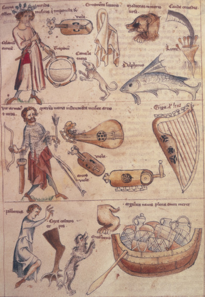 Various signs and symbols relating to astrology, second half of 14th century. Drawings include a