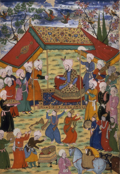 Timur receives a deputation , 1600. Timur receiving a deputation of Chaghata'i Turkomans at Balkh.