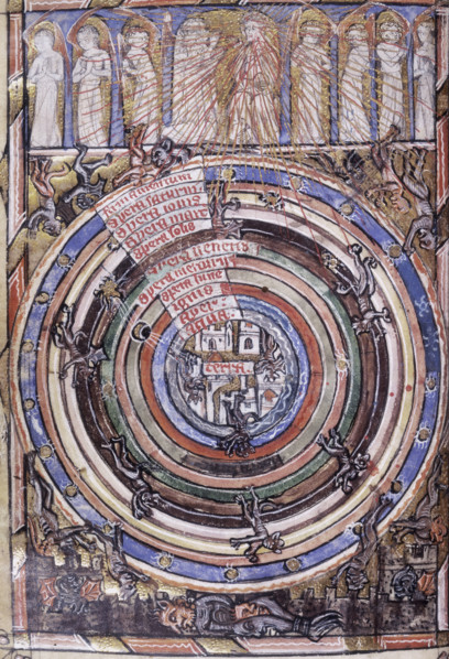 Table of the Spheres between Heaven and Hell, with the Fallen Angels becoming Devils, 1340-1350.