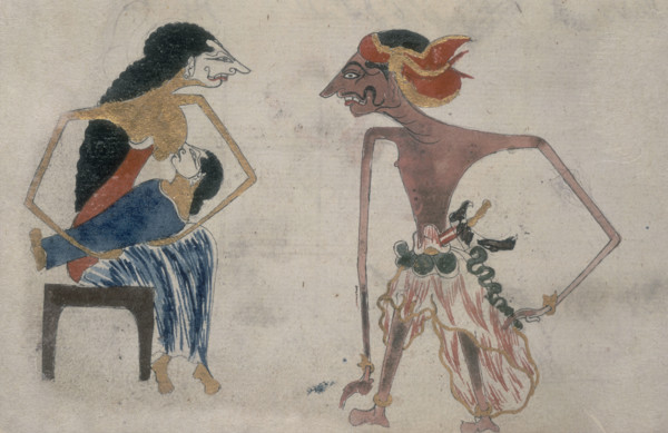 A mother suckling her child, 19th century? A woman sits breastfeeding her child in her arms, and