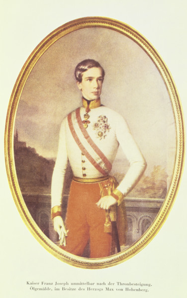Franz Josef I, 1848, (1951). Portrait of Emperor Franz Joseph I of Austria immediately after his