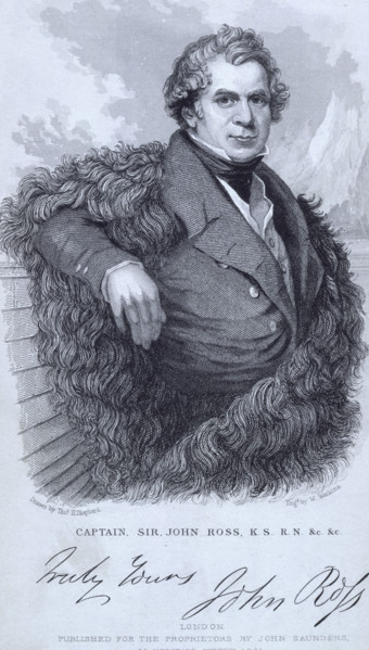 Captain, Sir John Ross, KS, RN, Scottish naval officer and polar explorer, 1835. Portrait of John