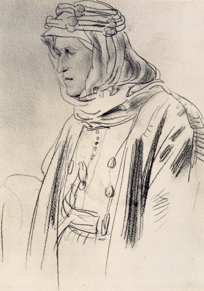 Lawrence of Arabia, (c1920?). British Army officer, archaeologist, diplomat and writer started