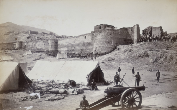 Upper Bala Hissar from the gate above the Residency, Kabul, Afghanistan, c1880.