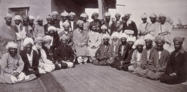 Kohistani chiefs, Kabul, Afgnanistan, c1880. Leaders from the Kohistan area of Afghanistan. Some of