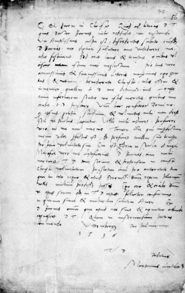 Letter from Martin Luther to Thomas Cromwell, 1536.
