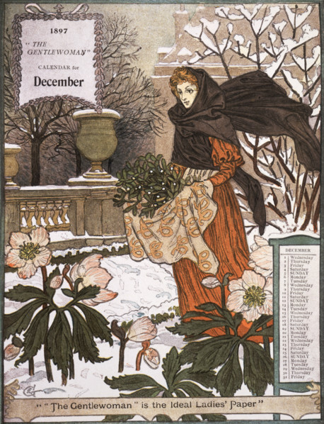 The Gentlewoman Calendar for December 1897. Describing itself as the 'ideal Ladies' paper', "The