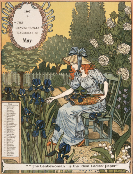 The Gentlewoman Calendar for May 1897. Describing itself as the 'ideal Ladies' paper', "The