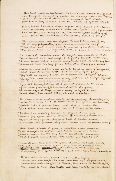 The Gondal Poems by Emily Brontë, 1844-1848. English novelist and poet Emily Jane Brontë