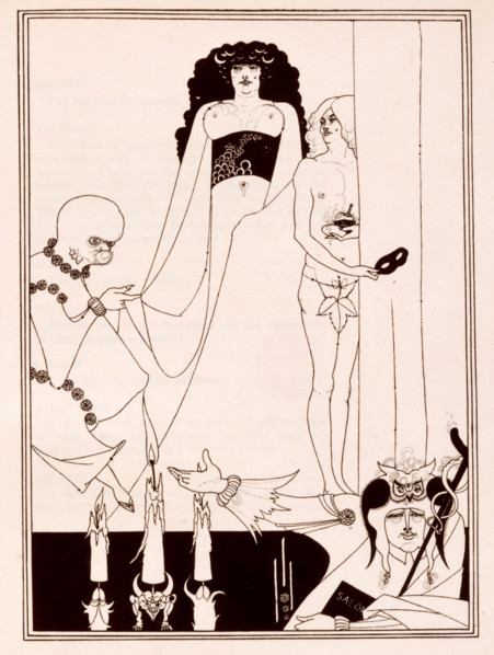 Enter Herodias, 1907. Illustration from "Salome. A tragedy in one act: translated from the French
