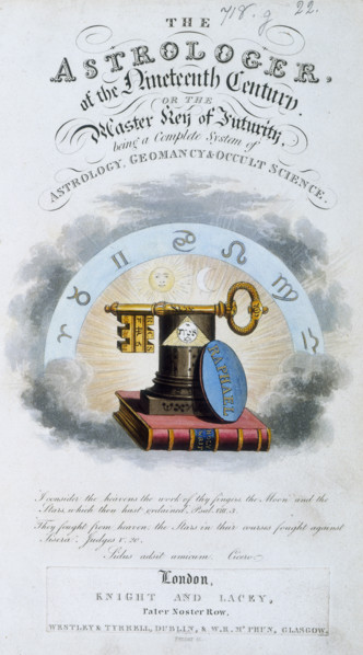 Title page of "The Astrologer of the Nineteenth Century...", 1825. ..."Or the Master Key of