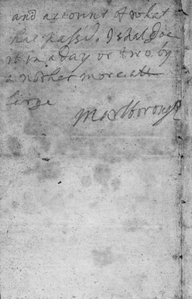 Note from the Duke of Marlborough reporting his victory at Blenheim, 1704. This note, hastily