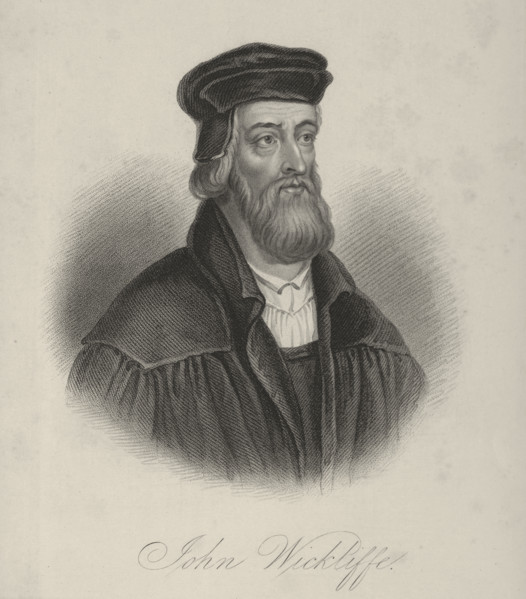 John Wycliffe, religious reformer and theologian, c1370-c1384, (1834-1837). Wycliffe (c1324-1384)