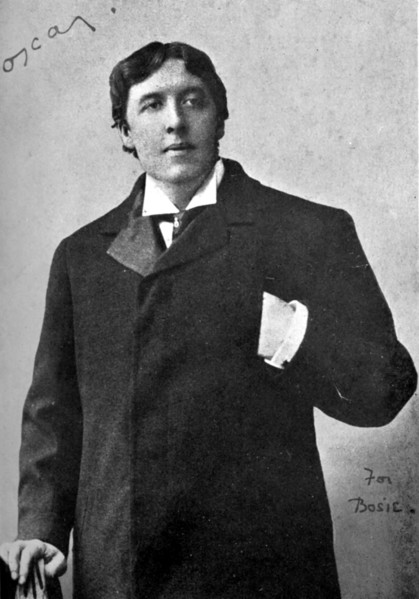 Portrait of Oscar Wilde, late 19th century. Wilde (1854-1900) studied at Trinity College, Dublin,
